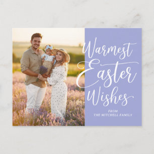 Postal Foto familiar personalizada Feliz Pascua Violeta A