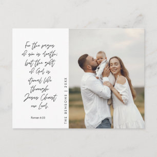 Postal Foto Familiar Religiosa de Navidad Cristiana