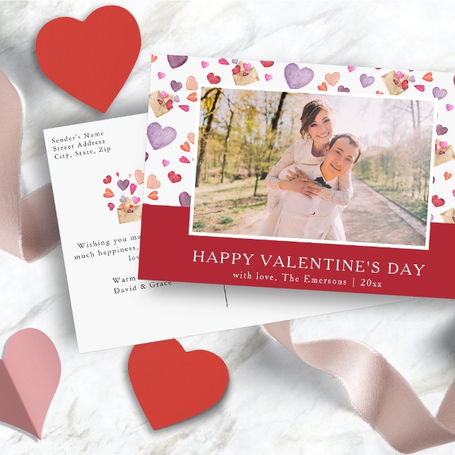 Postal Foto Feliz Día de San Valentín (Happy Valentine's Day Photo Postcard)