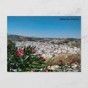 Postal Foto floral del pueblo de Afantou, Rodas, Grecia