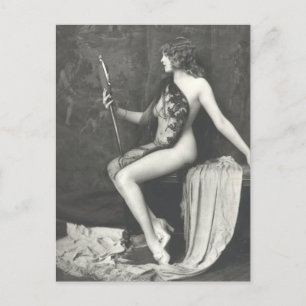 Postal Foto francesa Risqué Vintage