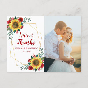 Postal Foto Geométrica De La Rosa Roja Del Girasol Gracia