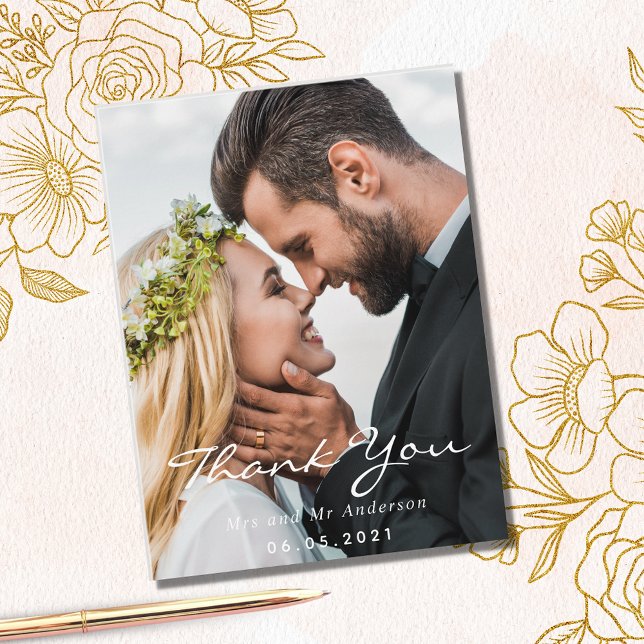 Postal Foto: gracias a la escritura moderna boda (Subido por el creador)