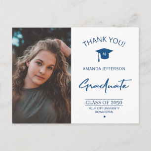 Postal Foto graduada moderna gracias