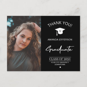Postal Foto graduada moderna gracias