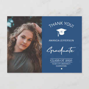 Postal Foto graduada moderna gracias postcar