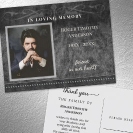 Postal Foto Gris Negra En Memoria Amada Gracias