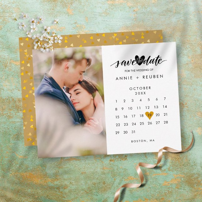 Postal Foto Guardar la fecha Calendario Moda Corazón de O (Subido por el creador)