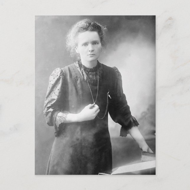 Postal Foto histórica de Marie Curie (Anverso)