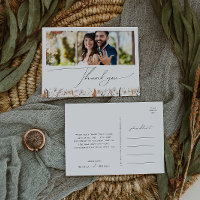 Foto horizontal de Boho Autumn Wildflower Gracias