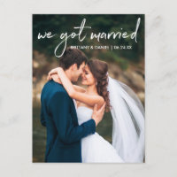 Foto manuscrita de escritura que nos casamos