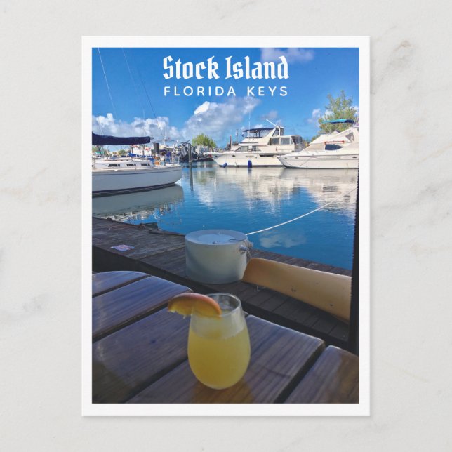 Postal Foto Marina de Stock Island Florida Keys (Anverso)