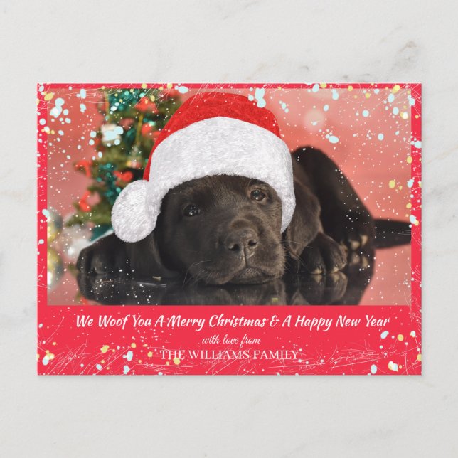 Postal Foto mascota Personalizada Perro Enamorado Feliz N (Anverso)