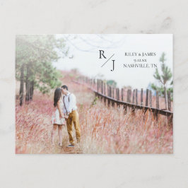 Postal Foto: Matrimonio simple en monograma Guardar la fe