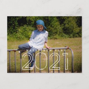 Postal Foto mínima de año nuevo 2021 para niños