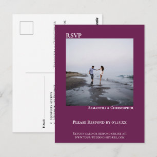 Postal Foto minimalista Cassis moderna Boda simple RSVP