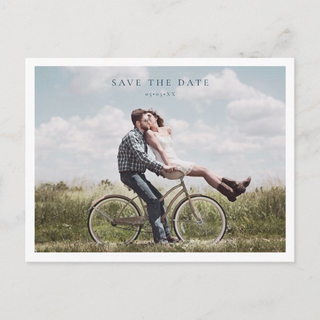 Postal Foto minimalista guardar la fecha (Anverso)