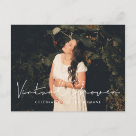 Postal Foto minimalista manuscrita de la ducha virtual pa