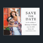 Postal Foto Minimalista moderna de pareja salva la fecha<br><div class="desc">Moderna Invitación Minimalista Simple De Compromiso De Fotografías De Pareja Sencilla Guardar La Postcarta De Fecha</div>