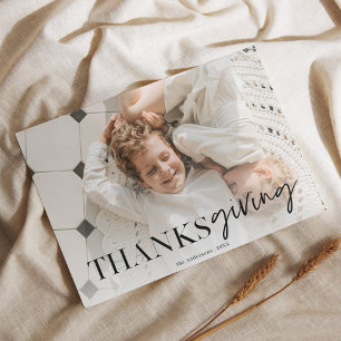 Postal Foto Minimalista moderna del Día de Acción de Grac