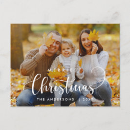 Postal Foto Minimalista moderna, familia de los Navidades