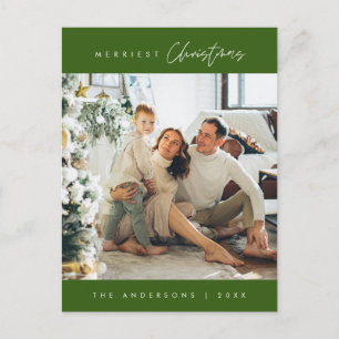 Postal Foto Minimalista moderna, familia de los Navidades