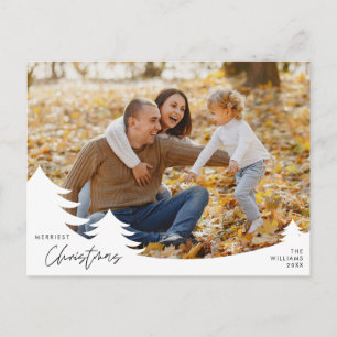 Postal Foto Minimalista moderna, familia de los Navidades