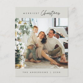 Postal Foto Minimalista moderna, familia de los Navidades