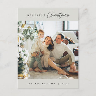Postal Foto Minimalista moderna, familia de los Navidades