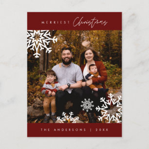 Postal Foto Minimalista moderna, familia de los Navidades