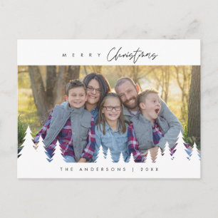 Postal Foto Minimalista moderna, familia de los Navidades