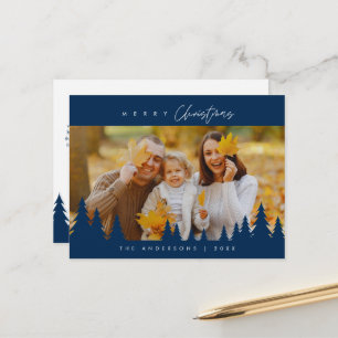 Postal Foto Minimalista moderna, familia de los Navidades