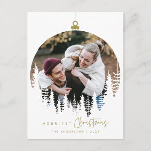 Postal Foto Minimalista moderna, familia de los Navidades