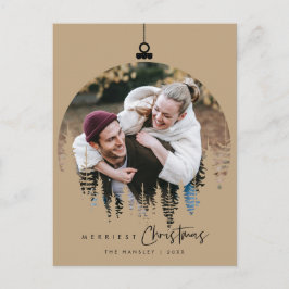 Postal Foto Minimalista moderna, familia de los Navidades