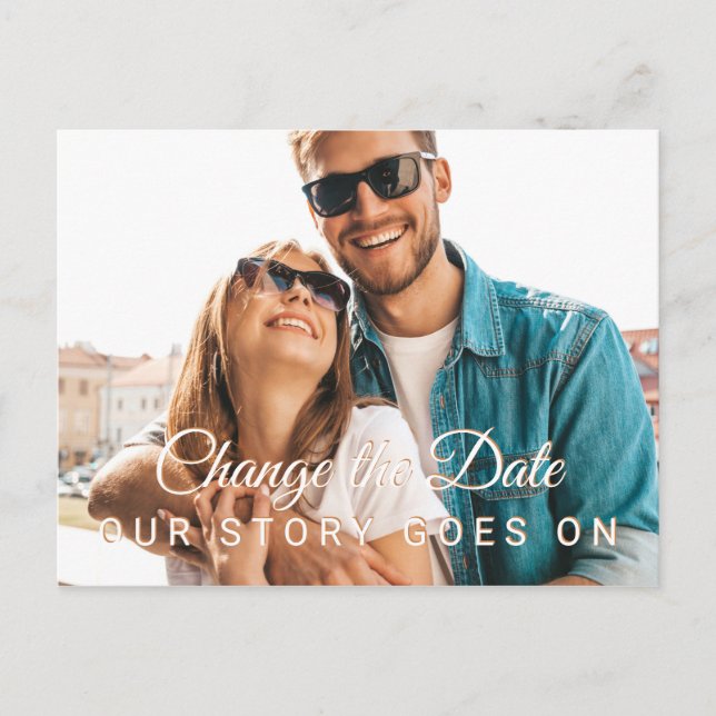 Postal Foto moderna cambia la fecha de postergación del b (Anverso)