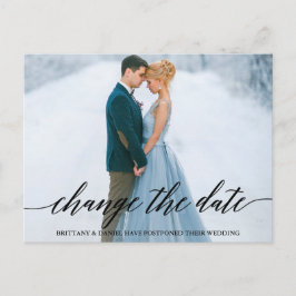 Postal Foto Moderna de caligrafía con guión cambia la fec