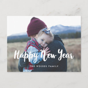 Postal Foto moderna de Feliz Año Nuevo