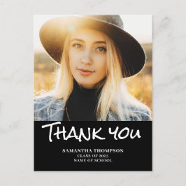 Postal Foto moderna de graduación 2023 Gracias Postcard