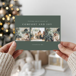 Postal Foto moderna de Navidad: Comfort and Joy