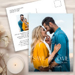 Postal Foto Moderna De Superposición De Texto Guardar La<br><div class="desc">Esta foto de 2 guarda la postal de fecha con texto de escritura moderno que aparece en la foto. El diseño ofrece 2 fotos y texto personalizado para todos sus detalles.</div>