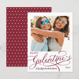 Postal Foto moderna del Día de Galentine