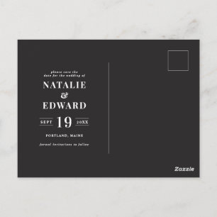 Postal Foto moderna, gráfica, tipográfica, guardar la fec