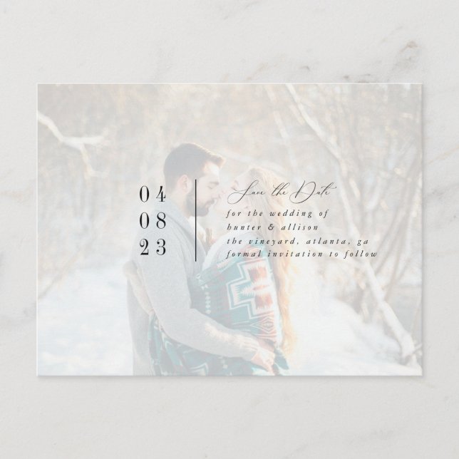 Postal Foto moderna Guardar la fecha (Anverso)