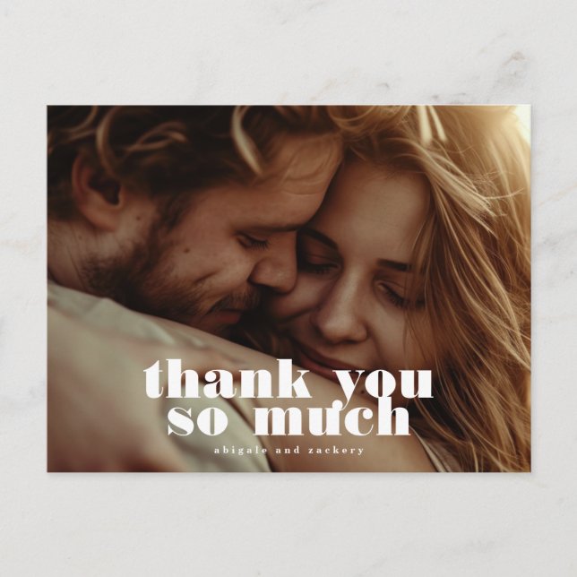 Postal Foto moderna negrita en blanco negro (Anverso)