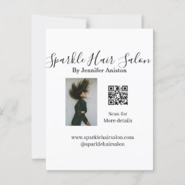 Postal Foto moderna peluquería pequeña empresa código QR