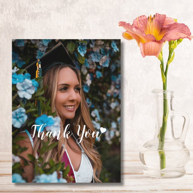 Postal Foto moderna, Personalizado, graduación Gracias (Subido por el creador)