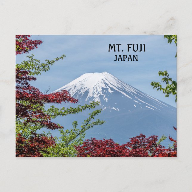 Postal Foto Monte Fuji Volcán en Japón (Anverso)