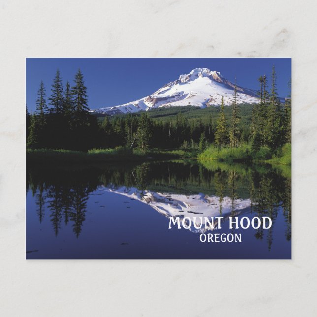 Postal Foto Monte Hood Volcán Oregon (Anverso)