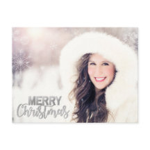 FOTO navideña de Navidades Purpurinas de plata mod