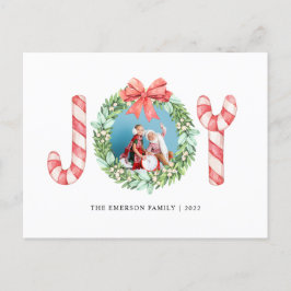 Postal Foto, nombre, alegría | Wreath de Navidades de acu